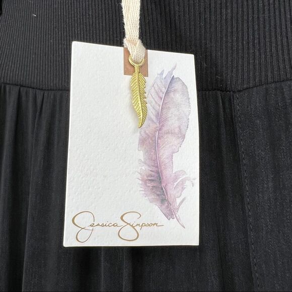 NWT Jessica Simpson Soft Pull-On Tapered Leg Utility Jogger Pant in Black - Picture 12 of 13